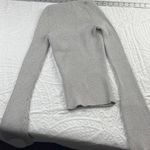 H&M Gray Silver Ribbed Sweater Blouse Photo 6
