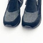 Lands' End LANDS’ END Black Suede All Weather Insulated Front Zipper Loafers, Size 7.5 Photo 4