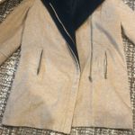 Tobi Double Faced Tan/Black Wool Blend Coat Size Large Photo 4