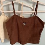 Romwe 3 Piece  Cropped Ribbed Heart Cut Out Summer Ready Tank Top Photo 4