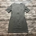 OF/MERCER Textured Fitted Shift Mini Dress Size 10 Zippers Black Grey Gray Zip Photo 4