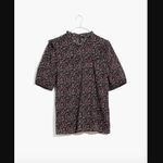 Madewell  Puff-Sleeve Ruffle Top in Fieldwalk Floral S Photo 3