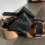 Miz Mooz Bohemian black studded leather block heel open toe sandals 38/8 Photo 2