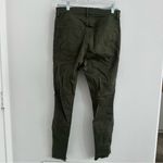 EXPRESS Distressed High Rise Olive Green Pants Size: 6 SHORT Photo 12