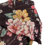 Everly Plum Purple Hippie Boho Eclectic Floral Gold Metallic Mini Tunic Dress Photo 3