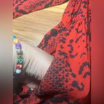 ZARA  Amy Dress Red Snakeskin Print Oversized Mini Dress Size Small Long Sleeves Photo 6