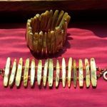 Two Abalone Shell Handmade Cuff Bracelets Photo 0