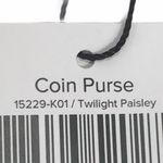 Vera Bradley  Coin Purse In Twilight Paisley, Black, Blue,  Pink Photo 5