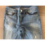 White House | Black Market Women's Blue Distressed Light Wash Skinny Jeans Size 2 Photo 4
