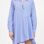 ZARA  Blue 100% Cotton Striped Asymmetric Shirt Dress Photo 0