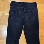 AMO High Rise Twist Hem Preppy Minimalist Luxury Coastal Boho Chic Jeans 26 Black Photo 5