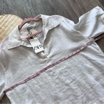 ZARA NWT  white 100% linen‎ polo oversized shirt Photo 4