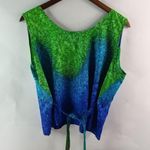 Rima Beachworld XL Ocean Hombre Sleeveless Crop Top Plus in Blue Green Purple Size 16 Photo 3