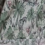 Karen Kane  SHEER LIGHTWEIGHT COTTON ZEBRA PALM TREE NATURE PRINTED TASSEL BLOUSE Photo 5