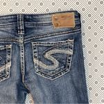 Silver Jeans Silver Aiko Thick Stitch Dark Blue Bootcut Western Jeans Low Rise Y2K Photo 2