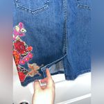 Anthropologie Gardener’s Denim Embellished Skirt Cecilia Prada SP Appliqué Rose Photo 10