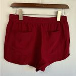 Robert Rodriguez  Relaxed Low-Rise Drawstring Silk Shorts, Crimson Size XS Photo 6