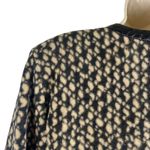 Bob Mackie  Fleece Printed Front Zip Long Sleeve Jacket Artsy Brown Size L Photo 6