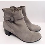 Ecco Classic Boots Size 10 US Taupe Leather Suede Block Heel Booties Photo 1