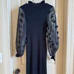 Almost Famous Detailed Sheer Sleeves Knit Dress Photo 2