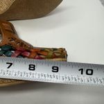 Artesanias Itzel Shoes Womens Size 7 Brown Wedge Heels Mexican Leather Sandals Photo 7