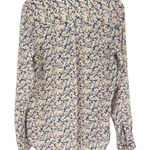 Equipment Femme Micro Floral Print Collarless Blouse Pink Multi in a Size Small Photo 0