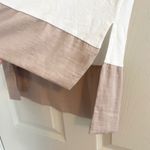 Dolan Left Coast Tunic Top Color Block Hem Short Sleeve Casual White Beige M Size M Photo 3