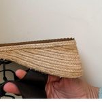 Eileen Fisher NWOT  Black Leather Agnes Espadrille Wedge Sandal Women's Size 9 Photo 6