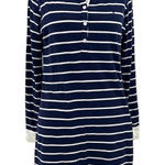 Coolibar Navy Blue Striped Polo Long Sleeve Tunic Dress Size Small Photo 0