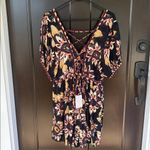 Free People NWT  On The Edge Romper Black Floral Size Medium Retail $108.00 Photo 7