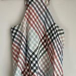 American Eagle  Multicolor Plaid High Neck Tank Top Size Small Photo 0