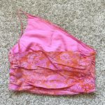 ZARA Pink And Orange One Shoulder Tank Top Photo 1