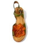 Kork-Ease x Anthropologie 7 Mina Flower Applique Platform Wedge Leather Sandals Photo 2