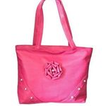 Vibrant FAUX LEATHER PINK EMBELLISHED DESIGN SHOULDER BAG Photo 0
