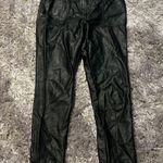 Topshop Tapered Faux Leather Joggers Black US 2 Photo 1