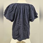 Joie  Navy Ruffled Top Photo 2