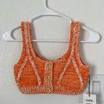 RE/DONE $225 NWT ORANGE COMBO BUTTON FRONT BRA ORANGE TOP SZ S Photo 1