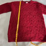Cherokee Vintage Fisherman Sweater Womens Medium Thick Knit Chunky Red Tunic Top Photo 7