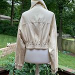 INDIE Collection Cropped Corduroy White Ivory Hooded JACKET Size S Small Photo 3