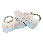 KNIT LACE‎ UP SNEAKERS PASTEL COLOR DETAILS PINK WHITE WOMEN'S SIZE 8.5 Photo 8