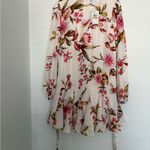 Tinsel Floral Dress with Red and Green Accents Pink Photo 6