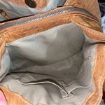 American Leather Co. QVC Liberty Shopper Tote Tooled Floral Handbag Purse Boho Tan Photo 5