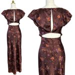 Free People  Dainty Lace Retro 90s Butterfly Babe Maxi Dress Brown Combo Medium Photo 10