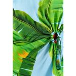 Farm Rio ๐๐ Blue Fresh Bananas Midi Dress ~ Tropical Banana Leaf Print XL NWT Photo 7