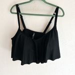Torrid  Wireless Flounce Bikini Top Sz 3 Black Photo 2