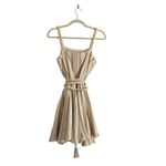 Alexis  Dimma Striped Linen Mini Dress with Braided Belt Sz S Resort wear coastal Photo 3