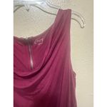 Loft Tank Top Womens M Maroon Sleeveless Cowl Neck Zipper Back Casual Photo 4
