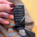 Anthropologie Gray and Orange Striped Off Shoulder Knit Top Photo 4