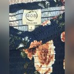 205 Collins Pink, blue and Gray Off the Shoulder Pleated Sundress Photo 6