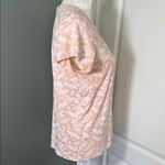Rag and Bone Organic Pima Cotton Tee – Peach/White Botanical Print Crewneck Size L Photo 4